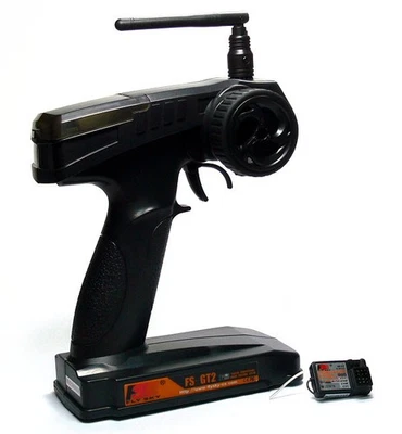 FLYSKY RC Model FS-GT2 2ch 2.4GHz R/C Hobby Black Transmitter & Receiver TS905 - Image 1 of 4