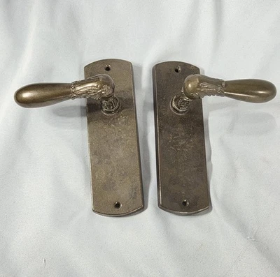 Rocky Mountain Hardware Dummy Door Handles Set 2 Acanthus Bronze - Image 1 of 4