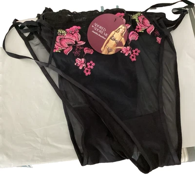 ADORED by ADORE ME Black 2-Pack Jamilla Brazilian Semi-sheer Panties Sz. 3X* - Image 1 of 4