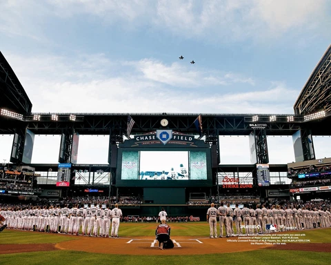 Chase Field Arizona Diamondbacks UnSigned National Anthem From Home Plate Photo Cover