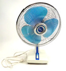 Rembrandt 14" Oscillating Table Top Fan 3-Speed Vintage Blue Taiwan