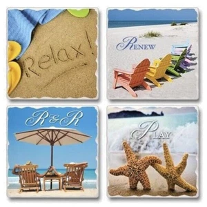 Absorbent Stone Coasters - Rejuvenated - Set of 4 - Picture 1 of 1