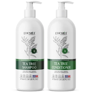 Edenika Tea Tree Shampoo & Conditioner Set - Invigorating & Nourishing Hair Care - Picture 1 of 7