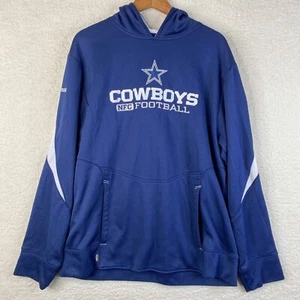 Reebok NFL On Field Dallas Cowboys Football Hoodie Mens Medium Navy Performance - Picture 1 of 13