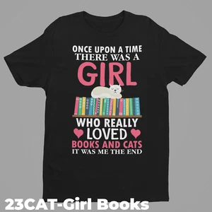 Cat Funny T-Shirt Designs 23CAT-Girl books - Picture 1 of 1