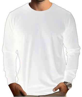 DRI-FIT Long Sleeve T-Shirts, UPF 50+ Sun Protection Shirt WHITE - Image 1 of 4