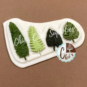 Tropical leaves Mini Silicone Mold, 4 different cavities - Picture 1 of 7