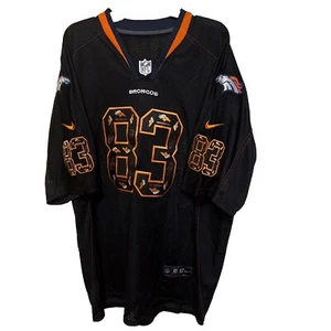 NFL Denver Broncos SIZE 52 TG WELKER 83 Men's Nike On Field Jersey Black/Orange - Picture 1 of 19