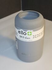 Ello 4-1 Stainless Steel Can Cooler 12oz, Gray Works w/ 12oz/16oz/Slim Tall Cans