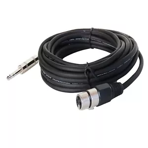 Cavo stereo da 25 piedi XLR quarto di pollice a 3 pin XLR femmina cavo audio chitarra - Foto 1 di 14