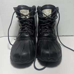 Nautica Men's Channing Duck Boots Size 9 Black Canvas - Picture 1 of 10