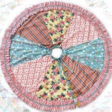 Matilda Jane Memento Christmas Tree Skirt Pink Blue Holiday Once Upon a Time
