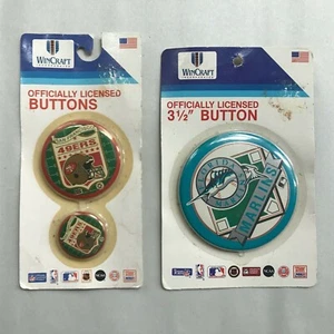 San Francisco 49ers Set of 2 & Florida Marlins, Pin Back Buttons. Souvenirs - Bild 1 von 3