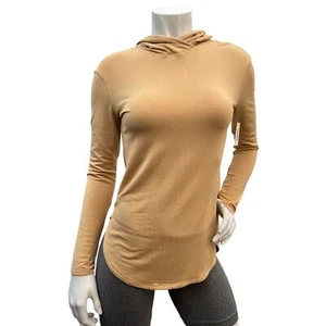 Amazon Essentials Women Supersoft Terry Long Sleeve Hooded Beige Pullover XS - Picture 1 of 10