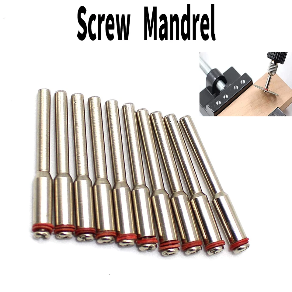 10Pc 2.35/3mm Cut-off Disc Wheel Screw Mandrel For Dremel Rotary Tool Connecting - Image 1 of 4