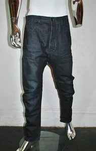 TOPMAN Arc Leg DARK DENIM Jeans 34 S Button Fly Indigo Blau - Bild 1 von 3