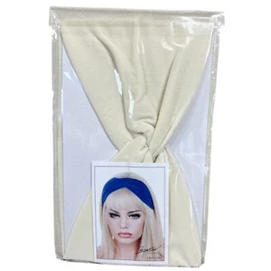 HeadBands Cream Wide Large Turban Boho Cloth Hairband Twisted Knot Yoga Hippie - Picture 1 of 11