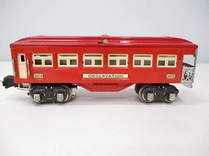Lionel 2601 Observation Car TT Red Nickel Trim 1938 Prewar EX O Gauge X6512 - Picture 1 of 9