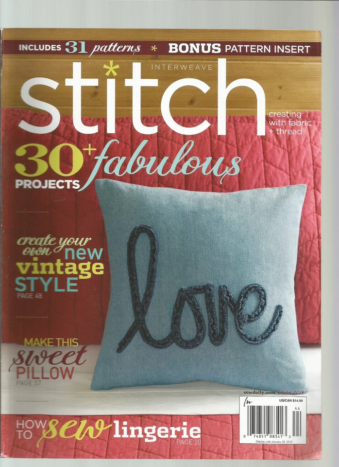 INTERWEAVE STITCH STITCH  MAGAZINE CREATING WITH FABRIC + THREAD  WINTER 2014 - Image 1 of 1