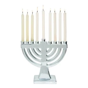 Menorah Judaica Lg Dolomite Ceramic Holds 9 Candles In Hand Hanukkah Chanukah - Picture 1 of 1