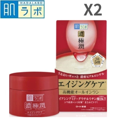 ROHTO Hadalabo Gokujyun Medicinal Aging Care Perfect All-In-One gel 100g x 3 - image 1 of 4