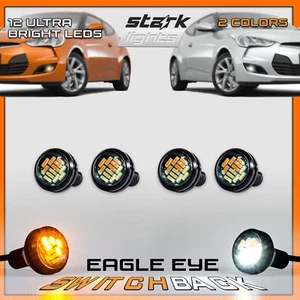 23mm 4014 LED Eagle Eye Light Dual Color White Amber Switchback DRL Lamp - 4 PCS - Picture 1 of 5