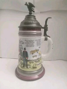 Regimental German 1910 Lithophane Lidded Beer Stein - Picture 1 of 13
