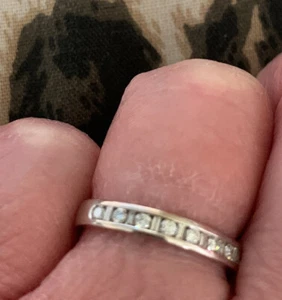 Brown & Newirth 9ct white gold eternity ring set with Mixed Cut Diamonds Size L - Picture 1 of 10