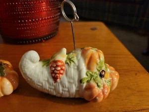 Ceramic cornucopia - Name Card Holders (set of 2) - Picture 1 of 6