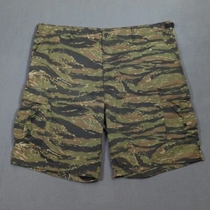 Military Shorts Men's XXL Green Tiger Stripe Camo Cargo Rothco B.D.U. - Picture 1 of 10