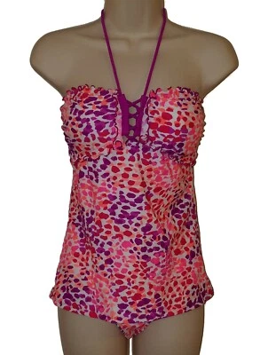 Hula Miel Rosa Bandeau Tankini Conjunto Talla S Traje De Baño Nuevo Foto 1 de 4