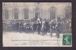 Aviation France 1909 Funeral victims crash airship dirigible 'La Republique' PPC - Picture 1 of 2