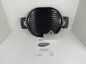 Nuwave Cast Iron Oval Grill Pan Non Stick Induction Skillet Griddle Handles new - Picture 1 of 6