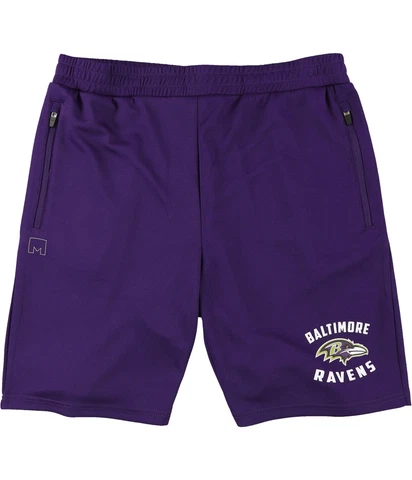 G-III Sports Mens Baltimore Ravens Athletic Workout Shorts, Purple, Large Cover