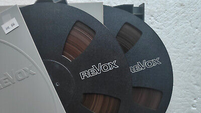 2 ReVox Kunststoff Spulen 10,5  Reels LoGo Mit Band In ReVox Schubern  Int. 66 • 60€