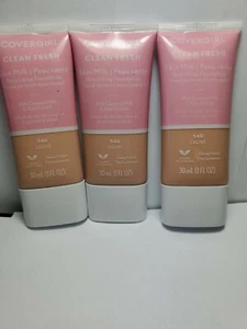 3 COVERGIRL CLEAN Fresh Skin Milk Nourishing Foundation Vegan #540 LIGHT - Picture 1 of 5