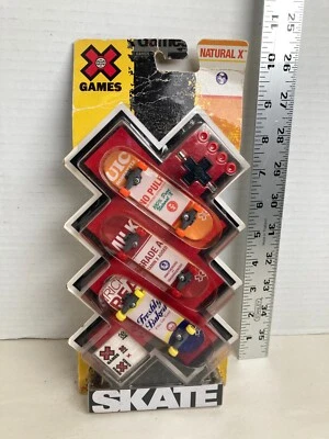 X Games Skate Natural X Finger Skateboard 3 Pack New Sealed 2008 Mattel - Image 1 of 4