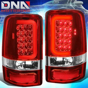 RED CHROME 3D U-HALO LED TAIL BRAKE LIGHT FOR 00-06 YUKON DENALI/SUBURBAN/TAHOE - Picture 1 of 8