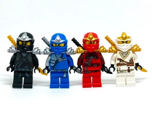 LEGO Ninjago Minifigures Lot of 4 Kai Jay Zane Cole ZX with Armor 9449 - Picture 1 of 3