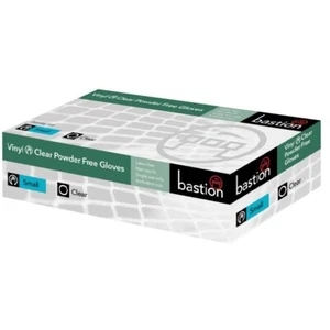 SMALL Bastion 10x100pcs Bulk Disposable Vinyl Gloves Powder / Latex Free Clear - Picture 1 of 1