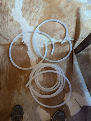 1/2" ID X 3/4" OD High pressure braided clear PVC tubing 15 ft - Image 1 of 2