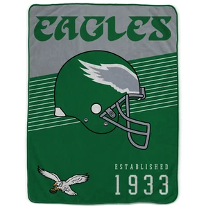 Philadelphia Eagles NFL Throwback  60" x 80" Plush Throw Blanket Pegasus Sports - Picture 1 of 1