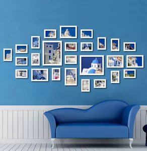 26PCS 7"x5" Home Decor Picture Collage Set White Wood Photo Frames Wall Mount - Picture 1 of 6