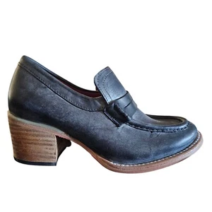 Freebird Chevelle Sliver Leather Chunky Heel Slip On Loafer Women's Sz 6 - Picture 1 of 8