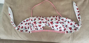 Tezenis floral red roses padded white Swimwear Bra top Size XL Classic - Picture 1 of 12