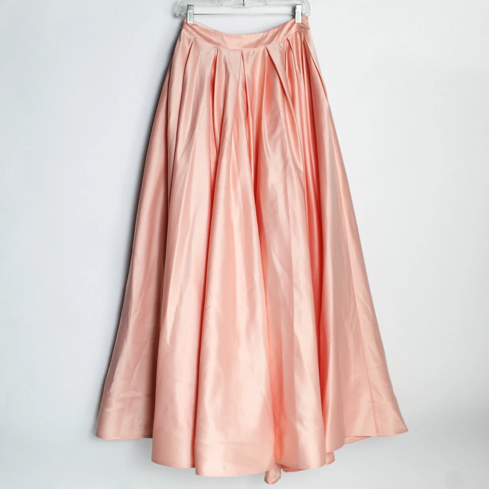 Falda vintage Dave & Johnny rosa hasta el suelo para mujer talla 3/4, usada Foto 1 de 4