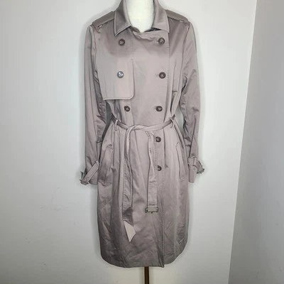 Soia Kyo двубортный подпоясанный желтовато-коричневый Тренч размер XL - Изображение 1 из 4