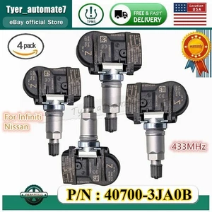 4Pcs Tire Pressure Sensor TPMS For Nissan Altima Maxima Murano Pathfinder 433MHz - Picture 1 of 9