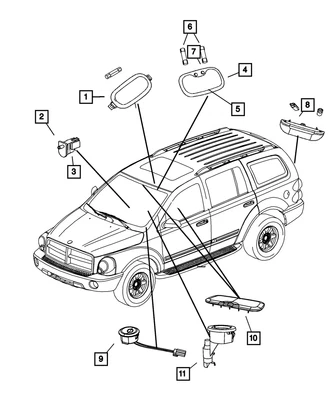 Lámpara de cortesía Mopar genuina 55361405AA Foto 1 de 4