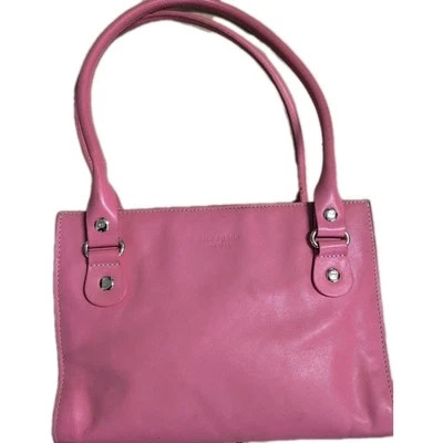 Lindo Bolso de Mano Kate Spade New York Cuero Doble Asa Rosa Claro 11 X 9 Foto 1 de 4